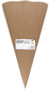 folia Kraftkarton-Schultüten-Zuschnitt, 6-eckig, naturbraun