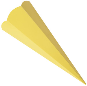 Cône d'écolier hexagonal Folia, hexagonal, 680 mm, bleu clair