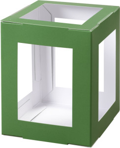 folia Pièces en carton pour lanterne, 135x135x180 mm, vert