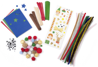 folia Kit d'activités en fil chenille WINTER, 199 pièces