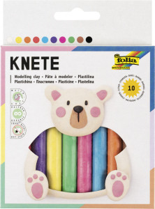 folia Pâte à modeler pour enfants, 10 bâtons, assorti