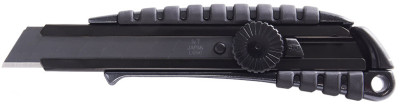 NT Cutter PMGL-EV02, boîtier en aluminium, 18 mm, noir