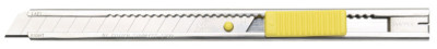 NT Cutter STL-ONE, boîtier en aluminium, 9 mm, argent/jaune