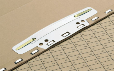 ELBA reliure à lamelles pour archivage, en PVC, blanc