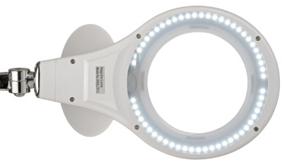 MAUL Lampe loupe à LED MAULmakro, pied de serrage, noir