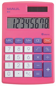 MAUL Calculatrice de poche M 8, 8 chiffres, rose