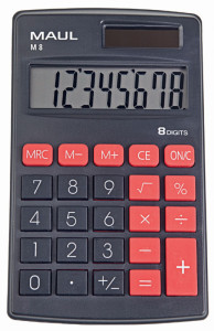 MAUL Calculatrice de poche M 8, 8 chiffres, bleu clair