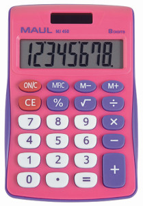 MAUL Calculatrice de bureau MJ 450, 8 chiffres, rose