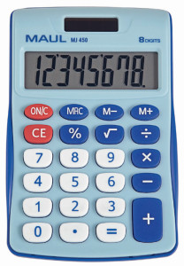 MAUL Calculatrice de bureau MJ 450, 8 chiffres, bleu clair