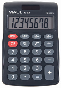MAUL Calculatrice de bureau MJ 450, 8 chiffres, bleu clair