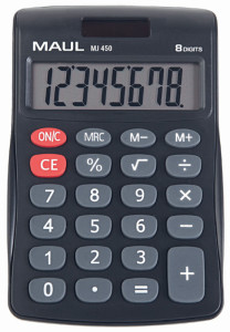 MAUL Calculatrice de bureau MJ 450, 8 chiffres, noir