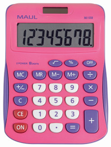 MAUL Calculatrice de bureau MJ 550, 8 chiffres, bleu clair