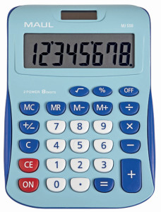 MAUL Calculatrice de bureau MJ 550, 8 chiffres, bleu clair