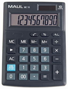 MAUL Calculatrice de bureau MC 10, 10 chiffres, noir