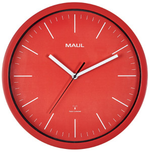 MAUL Horloge murale MAULjumb, diamètre: 305 mm, rouge