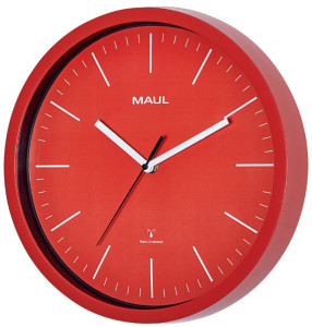 MAUL Horloge murale MAULjumb, diamètre: 305 mm, rouge