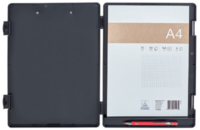 MAUL Porte-bloc avec compartiment de rangement, A4, noir