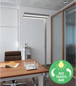 MAUL Lampadaire à LED MAULjuvis, dimmable, socle, noir