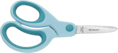 WESTCOTT Bastelschere Kids Softgrip, rund, 130 mm, türkis