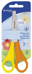 Ciseaux de bricolage WESTCOTT pour enfants, ronds, 130 mm, bleus