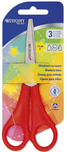 Ciseaux de bricolage WESTCOTT pour enfants, pointus, 130 mm, orange/jaune