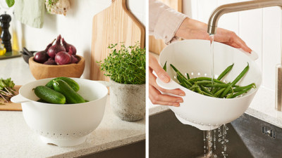 GastroMax Passoire/égouttoir, en PP, blanc