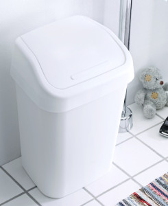 orthex Poubelle à couvercle basculant, 25 litres, gris foncé