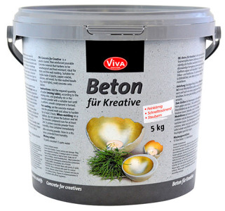 ViVA DECOR Béton pour créatifs, à grain fin, seau de 5 kg