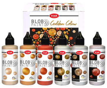 ViVA DECOR Set de peinture Blob Paint Golden Glow, 6 pièces