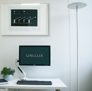 UNILUX Lampadaire à LED LEDDY, hauteur: 1.800 mm, blanc
