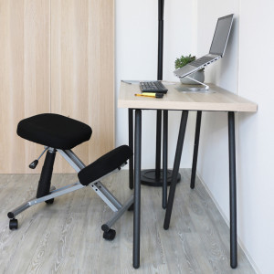UNILUX Tabouret ergonomique assis-genoux ERGO LEG, noir