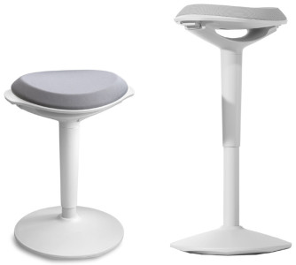 UNILUX Tabouret ergonomique ERGO BOOST, blanc-gris