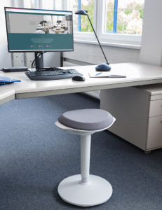 UNILUX Tabouret ergonomique ERGO BOOST, blanc-gris