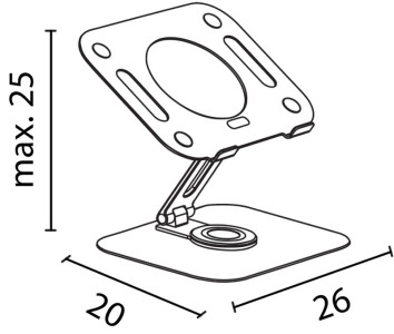 UNILUX Support ergonomique pour ordinateur portable ERGO TOP
