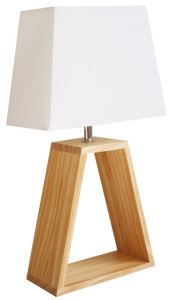 UNiLUX Lampe de bureau LED DUNE, blanc / bois