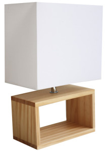 UNiLUX Lampe de bureau LED DEKO, blanc / bois