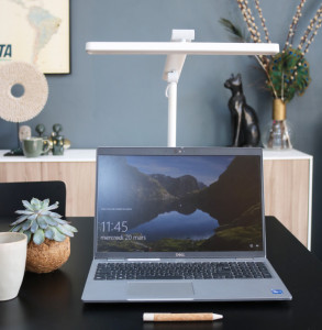 UNiLUX Lampe de bureau LED PURELINE, gris métal