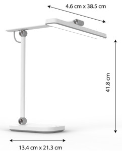 UNiLUX Lampe de bureau LED PURELINE, gris métal