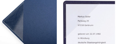 Dossier de candidature PAGNA « Stream », DIN A4, bleu foncé