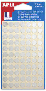 agipa apli Pastille de signalisation, diamètre: 15 mm,argent