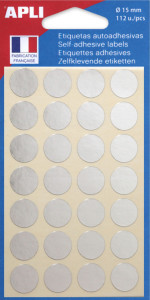agipa apli Pastille de signalisation, diamètre: 15 mm,argent