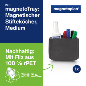 magnetoplan Kit Whiteboard Essentials, gris