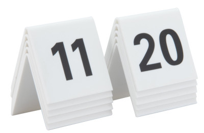 Securit Set de numéros de table 21 - 30 , blanc, acrylique