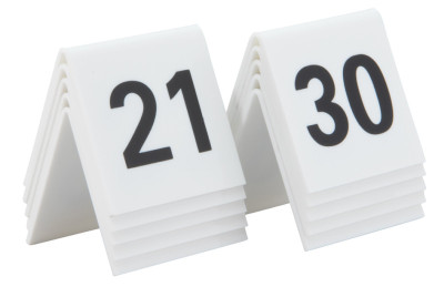 Securit Set de numéros de table 31 - 40 , blanc, acrylique