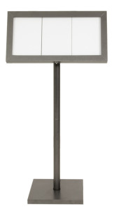 Securit Vitrine d'affichage LED COATED STEEL, 3 x A4
