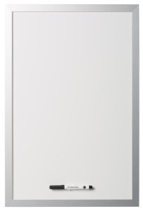 Bi-Office Tableau blanc design, 600 x 200 mm, argent