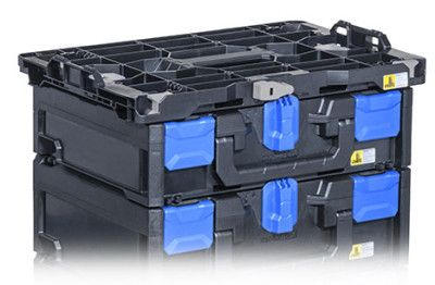 allit Boîte de rangement EuroPlus MetaBox 215, noir/bleu