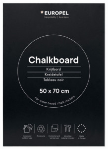 EUROPEL Ardoise sans cadre, 600 x 1.100 mm, noir