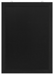 EUROPEL Ardoise avec cadre en bois, 600 x 1.100 mm, noir