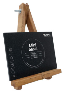 EUROPEL Ardoise de table mini avec chevalet, noir